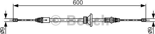 BOSCH 1 987 482 146 - Тросик, cтояночный тормоз autospares.lv