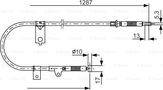 BOSCH 1 987 482 150 - Тросик, cтояночный тормоз autospares.lv