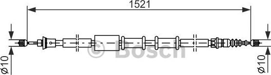 BOSCH 1 987 482 109 - Тросик, cтояночный тормоз autospares.lv