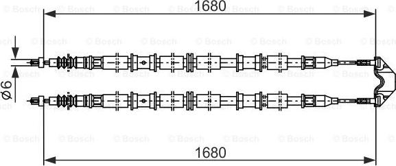 BOSCH 1 987 482 107 - Тросик, cтояночный тормоз autospares.lv