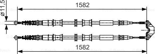 BOSCH 1 987 482 138 - Тросик, cтояночный тормоз autospares.lv