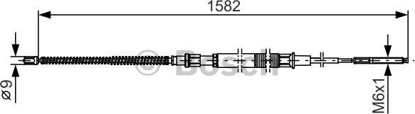 BOSCH 1 987 482 124 - Тросик, cтояночный тормоз autospares.lv