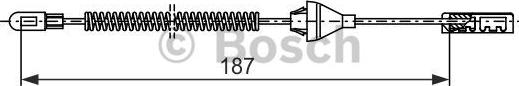 BOSCH 1 987 482 382 - Тросик, cтояночный тормоз autospares.lv