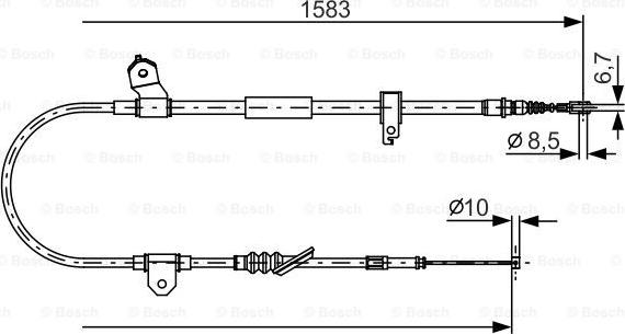 BOSCH 1 987 482 296 - Тросик, cтояночный тормоз autospares.lv