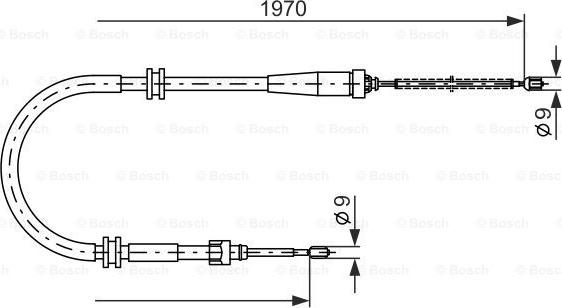 BOSCH 1 987 482 253 - Тросик, cтояночный тормоз autospares.lv