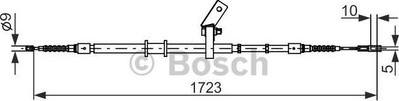 BOSCH 1 987 482 268 - Тросик, cтояночный тормоз autospares.lv