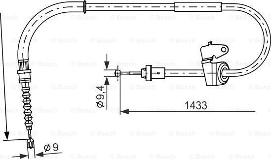 BOSCH 1 987 482 231 - Тросик, cтояночный тормоз autospares.lv