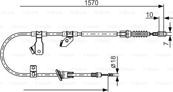 BOSCH 1 987 482 272 - Тросик, cтояночный тормоз autospares.lv