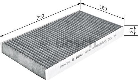 BOSCH 1 987 431 459 - Фильтр воздуха в салоне autospares.lv