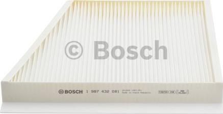 BOSCH 1 987 432 081 - Фильтр воздуха в салоне autospares.lv