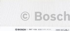 BOSCH 1 987 432 033 - Фильтр воздуха в салоне autospares.lv