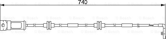 BOSCH 1 987 474 933 - Сигнализатор, износ тормозных колодок autospares.lv