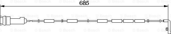 BOSCH 1 987 474 974 - Сигнализатор, износ тормозных колодок autospares.lv