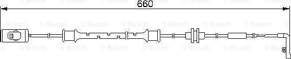 BOSCH 1 987 474 972 - Сигнализатор, износ тормозных колодок autospares.lv