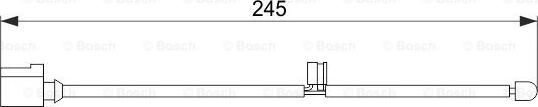 BOSCH 1 987 474 563 - Сигнализатор, износ тормозных колодок autospares.lv