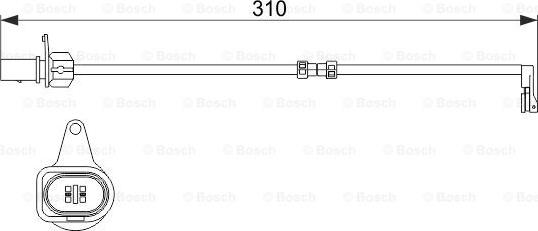 BOSCH 1 987 474 506 - Сигнализатор, износ тормозных колодок autospares.lv