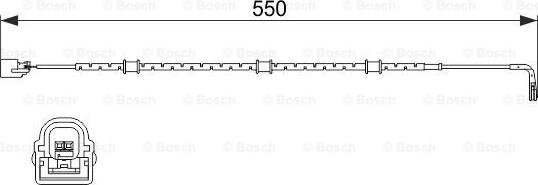 BOSCH 1 987 474 514 - Сигнализатор, износ тормозных колодок autospares.lv