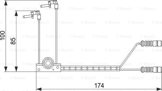 BOSCH 1 987 474 584 - Сигнализатор, износ тормозных колодок autospares.lv