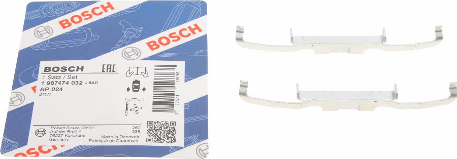 BOSCH 1 987 474 032 - Комплектующие для колодок дискового тормоза autospares.lv