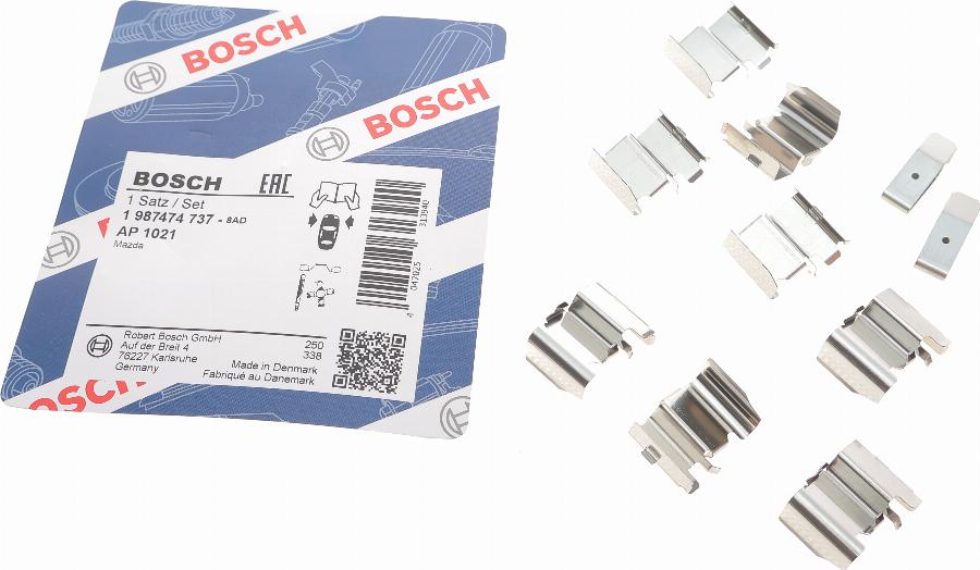 BOSCH 1 987 474 737 - Комплектующие для колодок дискового тормоза autospares.lv