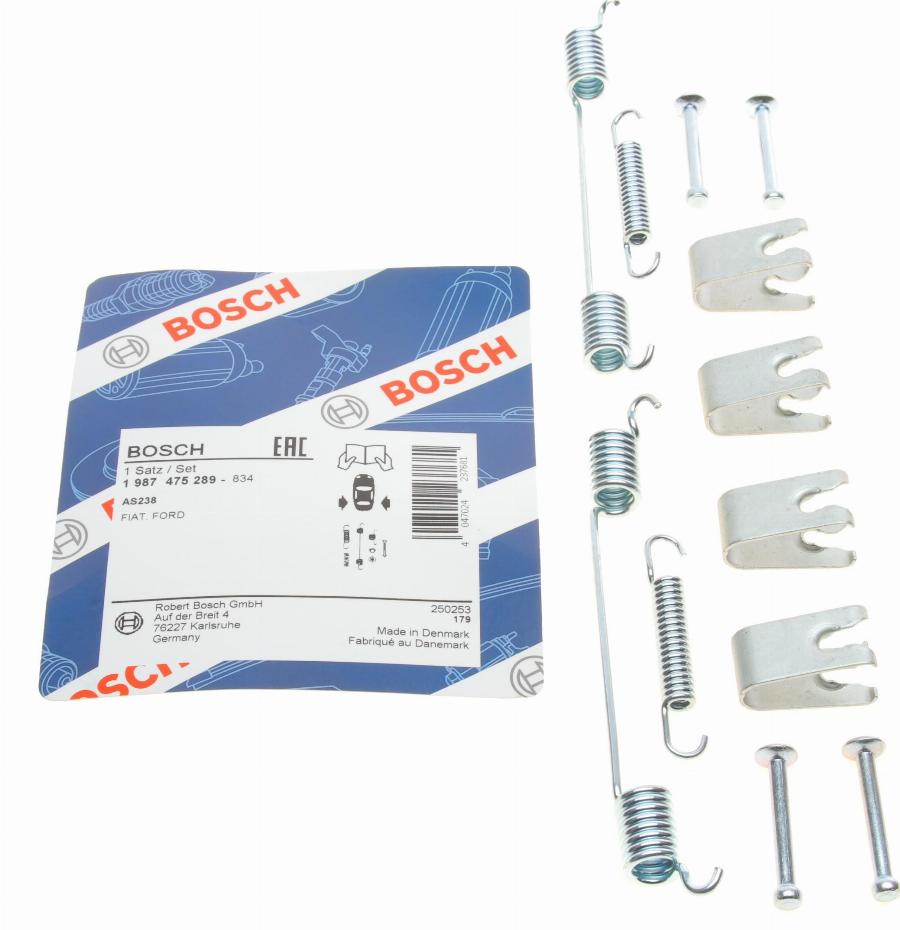 BOSCH 1 987 475 289 - Комплектующие, барабанный тормозной механизм autospares.lv