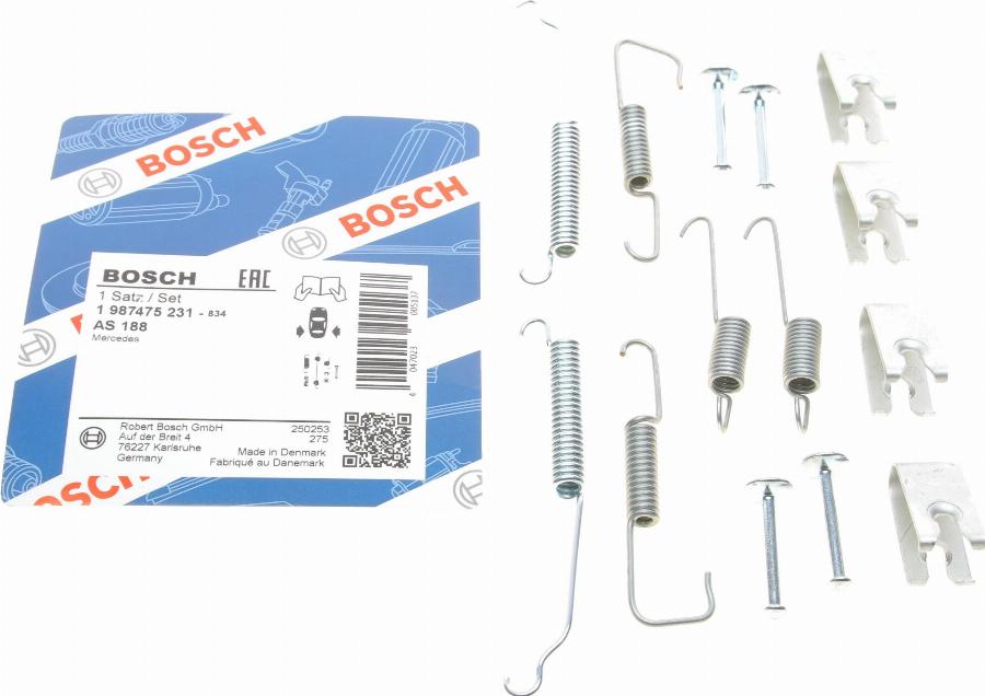 BOSCH 1 987 475 231 - Комплектующие, барабанный тормозной механизм autospares.lv