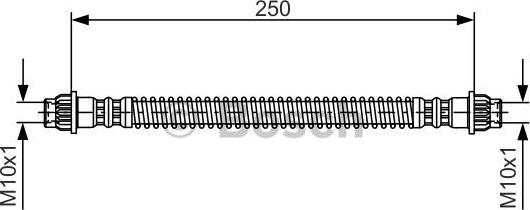 BOSCH 1 987 476 947 - Тормозной шланг autospares.lv