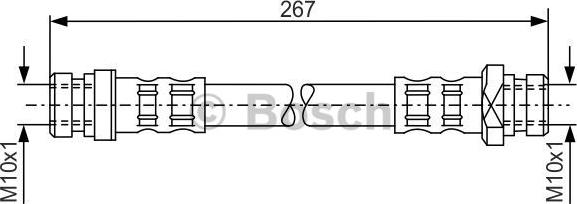 BOSCH 1 987 476 901 - Тормозной шланг autospares.lv