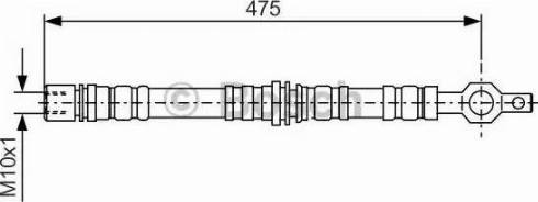 BOSCH 1 987 476 498 - Тормозной шланг autospares.lv