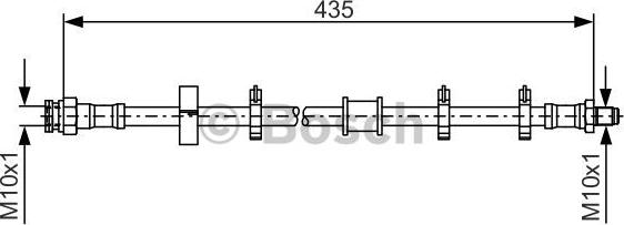 BOSCH 1 987 476 445 - Тормозной шланг autospares.lv