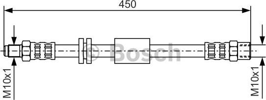 BOSCH 1 987 476 443 - Тормозной шланг autospares.lv