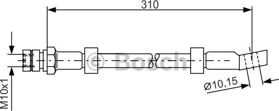 BOSCH 1 987 476 464 - Тормозной шланг autospares.lv