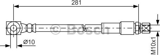 BOSCH 1 987 476 405 - Тормозной шланг autospares.lv