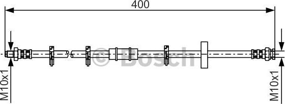 BOSCH 1 987 476 413 - Тормозной шланг autospares.lv