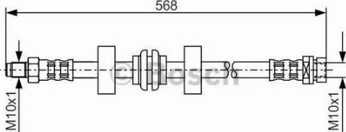 BOSCH 1 987 476 599 - Тормозной шланг autospares.lv