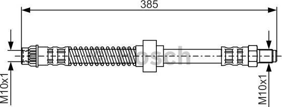 BOSCH 1 987 476 597 - Тормозной шланг autospares.lv