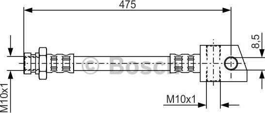 BOSCH 1 987 476 549 - Тормозной шланг autospares.lv