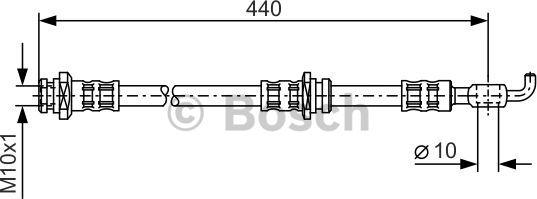 BOSCH 1 987 476 540 - Тормозной шланг autospares.lv