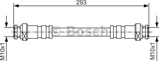 BOSCH 1 987 476 543 - Тормозной шланг autospares.lv