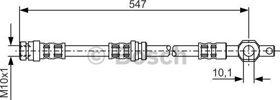 BOSCH 1 987 476 542 - Тормозной шланг autospares.lv