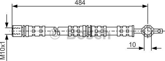 BOSCH 1 987 476 551 - Тормозной шланг autospares.lv