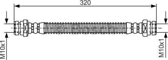 BOSCH 1 987 476 501 - Тормозной шланг autospares.lv