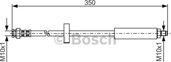 BOSCH 1 987 476 520 - Тормозной шланг autospares.lv