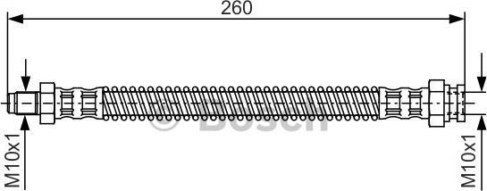 BOSCH 1 987 476 522 - Тормозной шланг autospares.lv