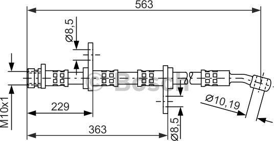 BOSCH 1 987 476 527 - Тормозной шланг autospares.lv