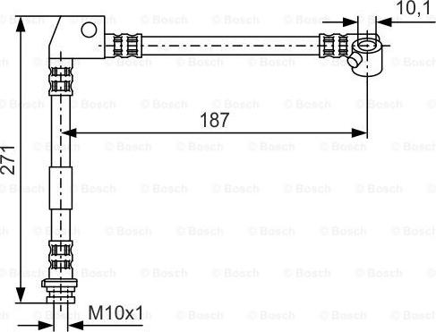 BOSCH 1 987 476 658 - Тормозной шланг autospares.lv