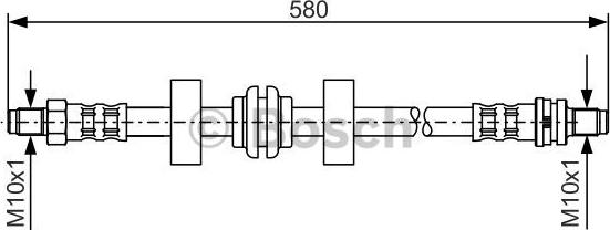 BOSCH 1 987 476 602 - Тормозной шланг autospares.lv