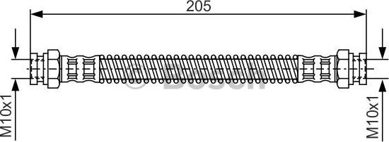 BOSCH 1 987 476 686 - Тормозной шланг autospares.lv