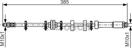 BOSCH 1 987 476 634 - Тормозной шланг autospares.lv