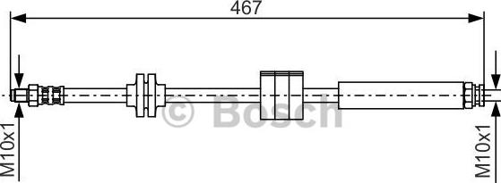 BOSCH 1 987 476 631 - Тормозной шланг autospares.lv